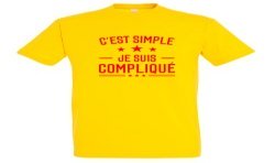 T-SHIRT humoristique C'est simple je suis compliqué