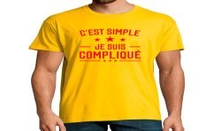 T-SHIRT humoristique C'est simple je suis compliqué