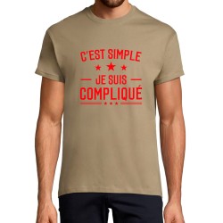 T-SHIRT humoristique C'est simple je suis compliqué