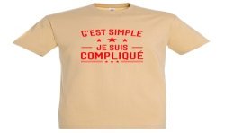 T-SHIRT humoristique C'est simple je suis compliqué