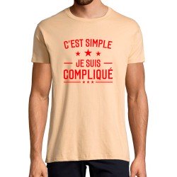 T-SHIRT humoristique C'est simple je suis compliqué