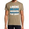 T-SHIRT humoristique Libéré délivré retraité, je ne travaillerais plus jamais