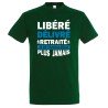 T-SHIRT humoristique Libéré délivré retraité, je ne travaillerais plus jamais