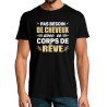 T-SHIRT humoristique Pas besoin de cheveux avec ce corps de rêve