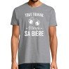 T-SHIRT humour Tout travail mérite sa bière