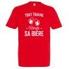 T-SHIRT humour Tout travail mérite sa bière