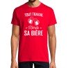 T-SHIRT humour Tout travail mérite sa bière