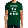 T-SHIRT humour Tout travail mérite sa bière