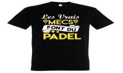 T-SHIRT humoristique Les vrais mecs font du padel