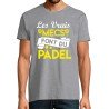 T-SHIRT humoristique Les vrais mecs font du padel