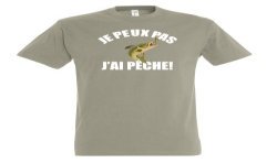 T-SHIRT humoristique Je peux pas j'ai pêche