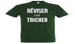 T-SHIRT humoristique Réviser c'est tricher