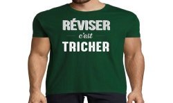 T-SHIRT humoristique Réviser c'est tricher