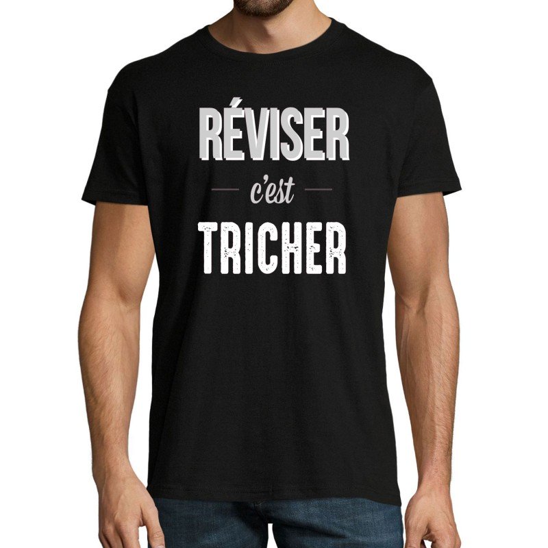 T-SHIRT humoristique Réviser c'est tricher