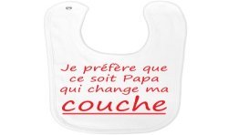 Bavoir rigolo Papa Couche