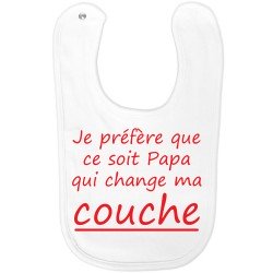 Bavoir rigolo Papa Couche