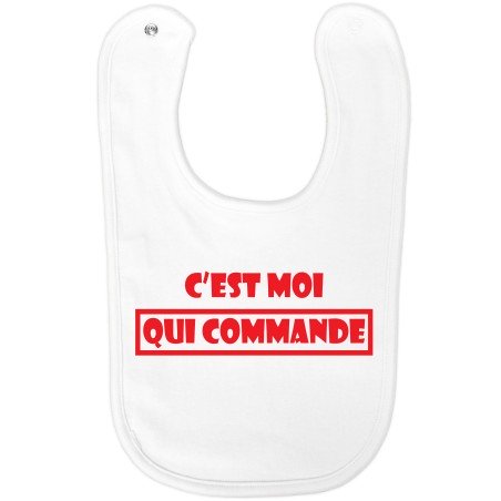 Bavoir rigolo C'est moi qui commande