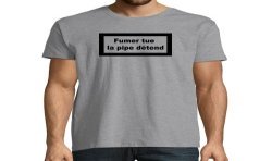 T-SHIRT humoristique Fumer tue La pipe détend