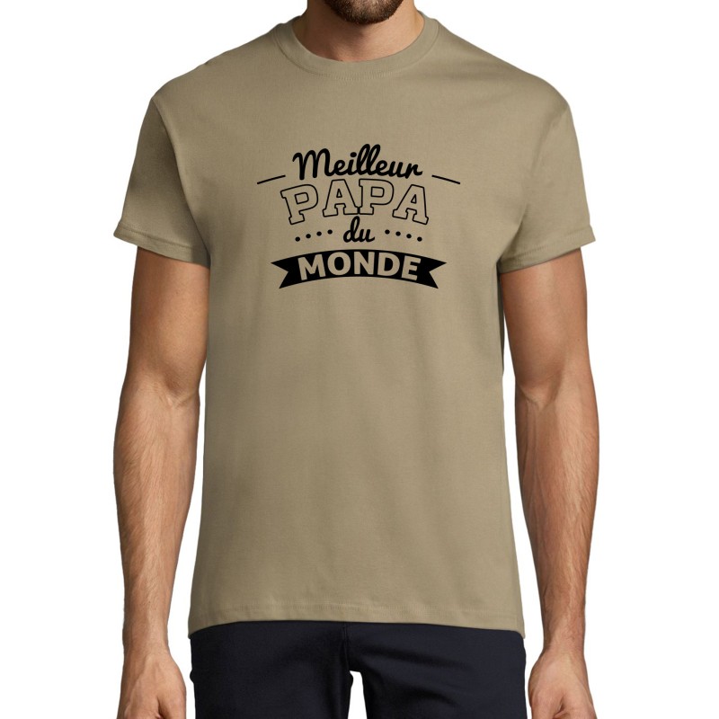 T-SHIRT humoristique Meilleur papa du monde