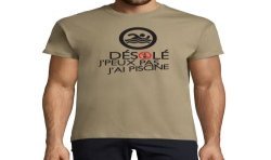 T-SHIRT humoristique Désolé j'peux pas j'ai piscine