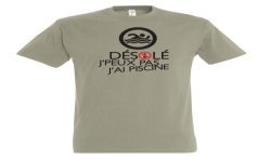 T-SHIRT humoristique Désolé j'peux pas j'ai piscine