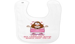 Bavoir rigolo Papa qui commande