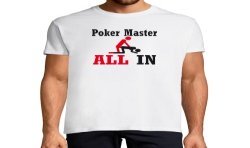 T-SHIRT humoristique POKER MASTER ALL IN