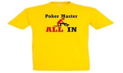 T-SHIRT humoristique POKER MASTER ALL IN