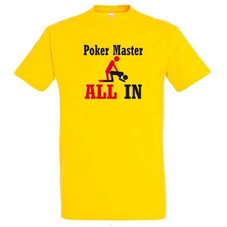 T-SHIRT humoristique POKER MASTER ALL IN