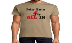 T-SHIRT humoristique POKER MASTER ALL IN