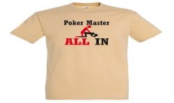 T-SHIRT humoristique POKER MASTER ALL IN