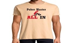 T-SHIRT humoristique POKER MASTER ALL IN