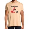 T-SHIRT humoristique POKER MASTER ALL IN