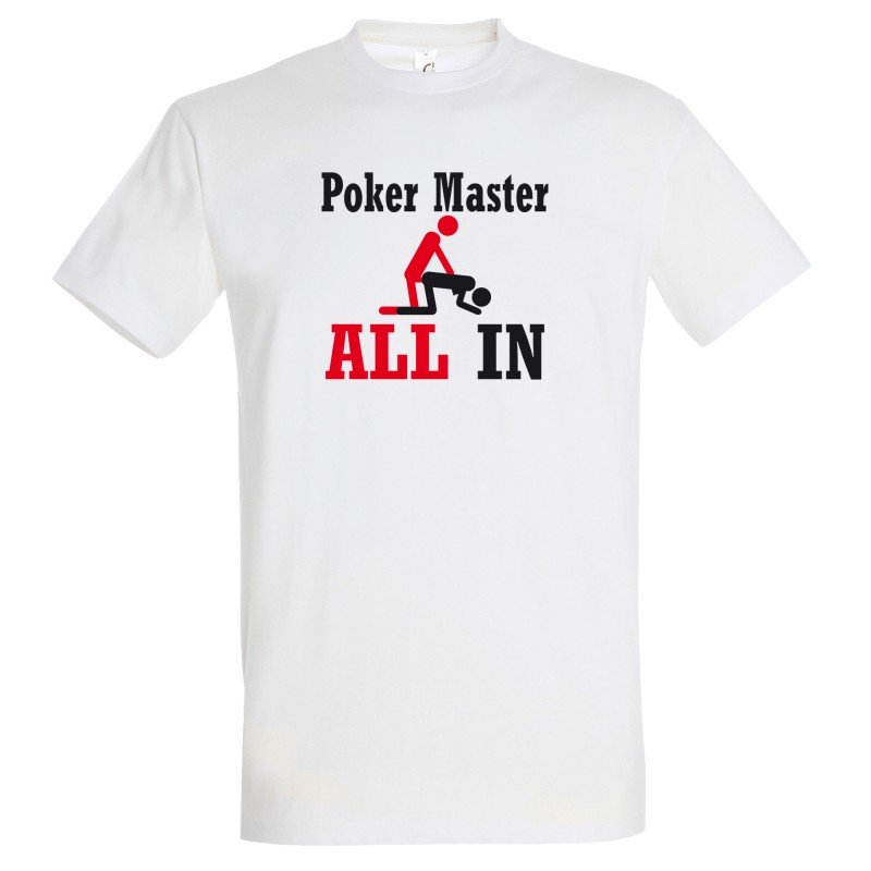 T-SHIRT humoristique POKER MASTER ALL IN