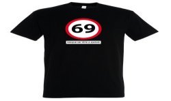 T-SHIRT humoristique 69 risque de tête à queue