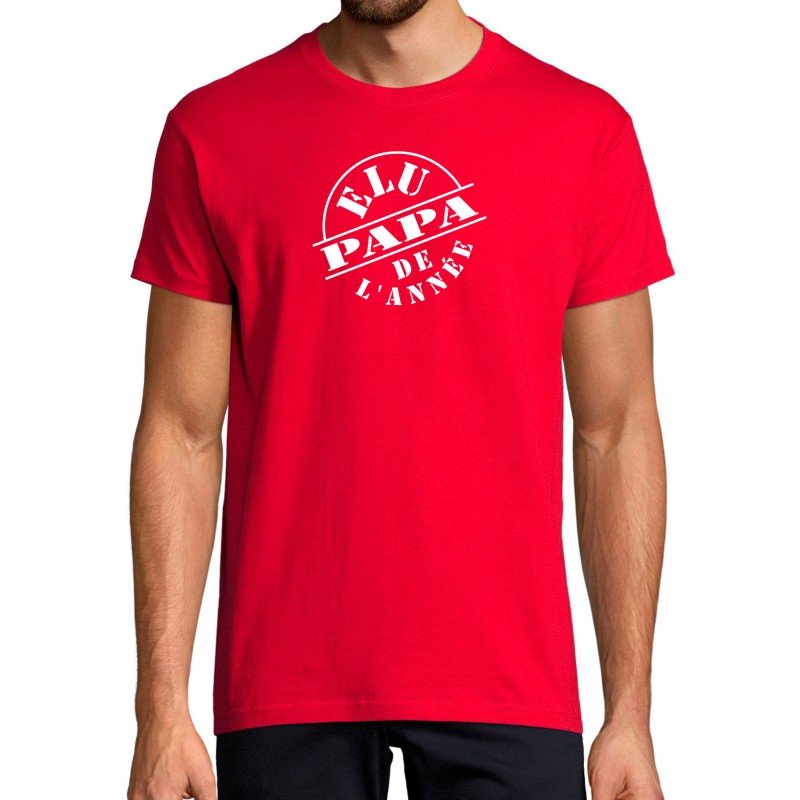 T-SHIRT humoristique logo Elu Papa de l'année