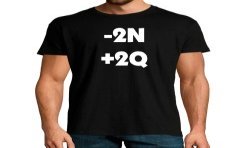 T-SHIRT humoristique logo -2N +2Q