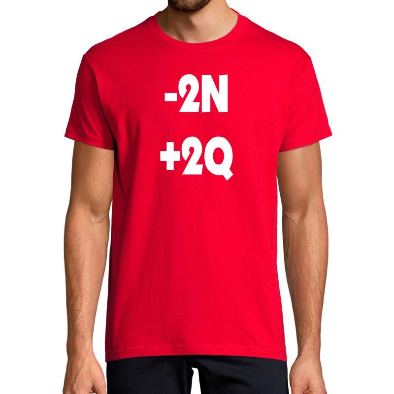 T-SHIRT humoristique logo -2N +2Q