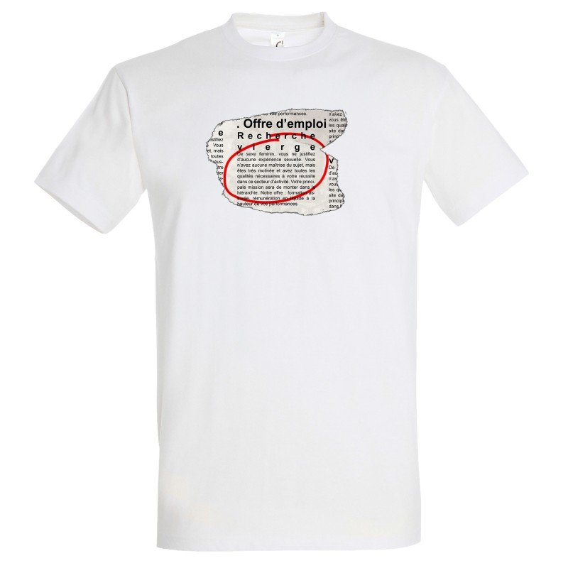 T-SHIRT humoristique Offre d'emploi Recherche Vierge