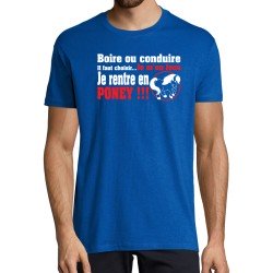 T-SHIRT humoristique Je rentre en Poney