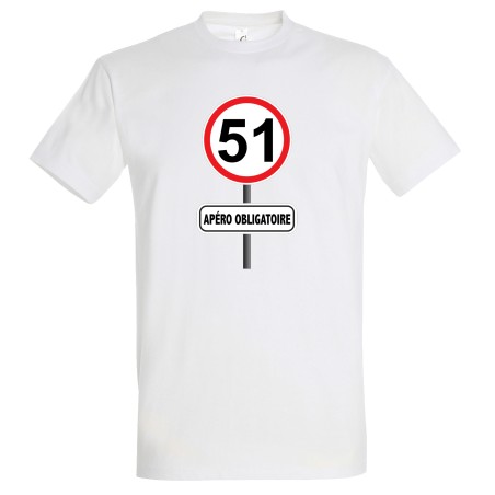 T-SHIRT humoristique 51 apéro obligatoire