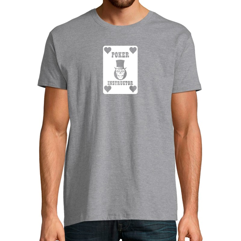 T-SHIRT humoristique POKER INSTRUCTOR