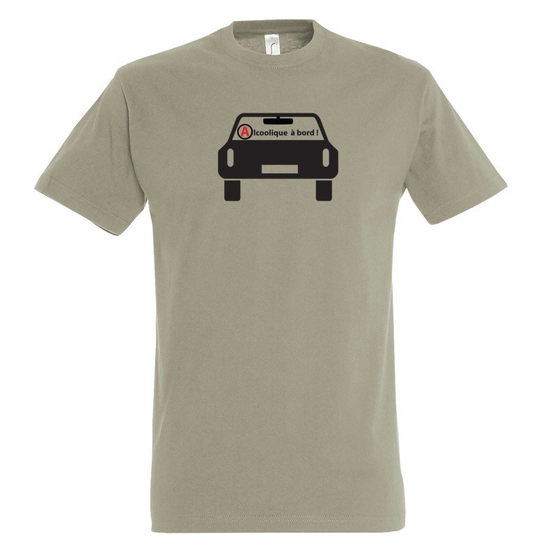 T-SHIRT humoristique Alcoolique à bord