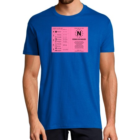 T-SHIRT humoristique Permis de niquer