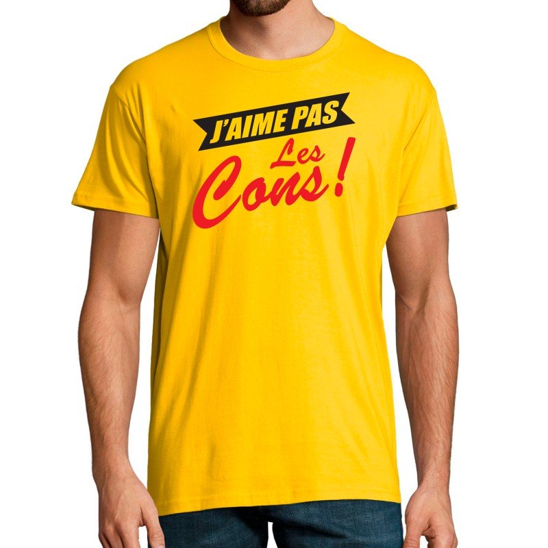 T-SHIRT humoristique J'aime pas les cons T-SHIRT humoristique J'aime pas les cons