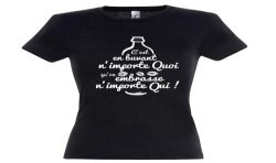 T-SHIRT humoristique C'est en buvant n'importe quoi