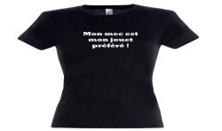 T-SHIRT humoristique  Mon mec est mon jouet préféré