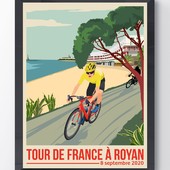 A l'occasion du Tour de France  qui passe prochainement à Royan, nous avons réalisé une Affiche dédiée à cet évènement. Disponible dès aujourd'hui dans notre boutique. #Afficheroyan #royan #poster #posterroyan #tourdefrance "cyclisme #déco #yaquiciquonletrouve #artketypes
